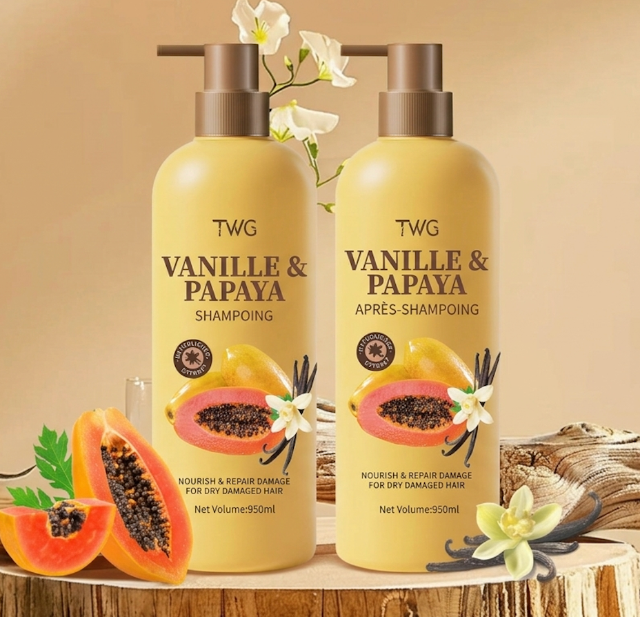 Duo Vanille & Papaye — Shampoing & Après-shampoing